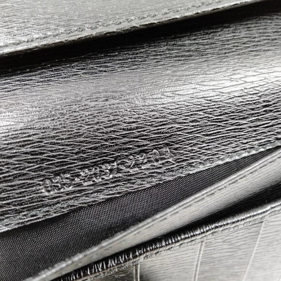 Gucci Long Wallet Black Leather 280-081825 - Picture 8 of 9